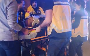 Ambulans çarpmıştı... Yayadan çıkanlara bakın...