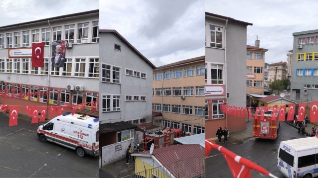 Lisede yangın paniği...