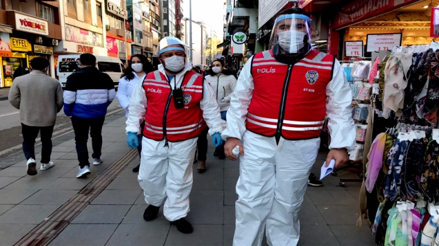 Polis corona virüs denetimlerine devam ediyor...