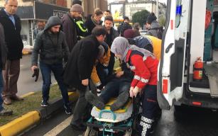 Cip motosiklete çarptı…