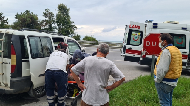 Fındık tarlasında dengesini kaybederek düştü.