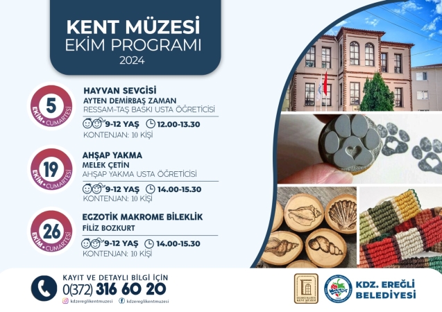 Kent müzesi ekim ayı atölye programı...