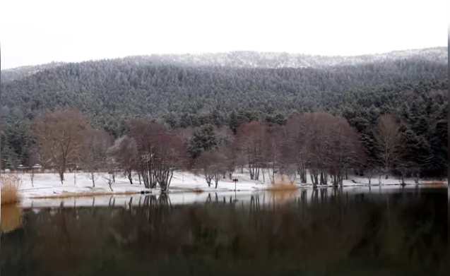 Beyaz örtüyle kaplandı... Manzarası büyüledi...