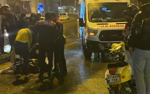 Otomobil ile motosiklet çarpıştı.. 1 yaralı... 