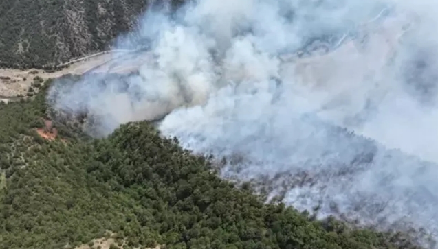 Ormana yıldırım düştü... Helikopter kaldırıldı...