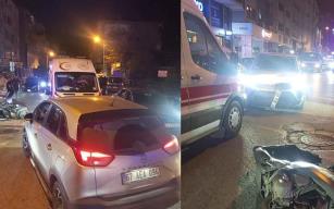 Alkollü sürücü motosiklete çarptı…