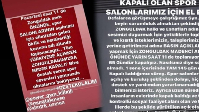Spor ve Fitness salonlarının açılması için toplanacaklar...