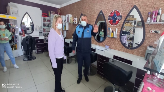 Berber ve kuaförlere denetim yapıldı...